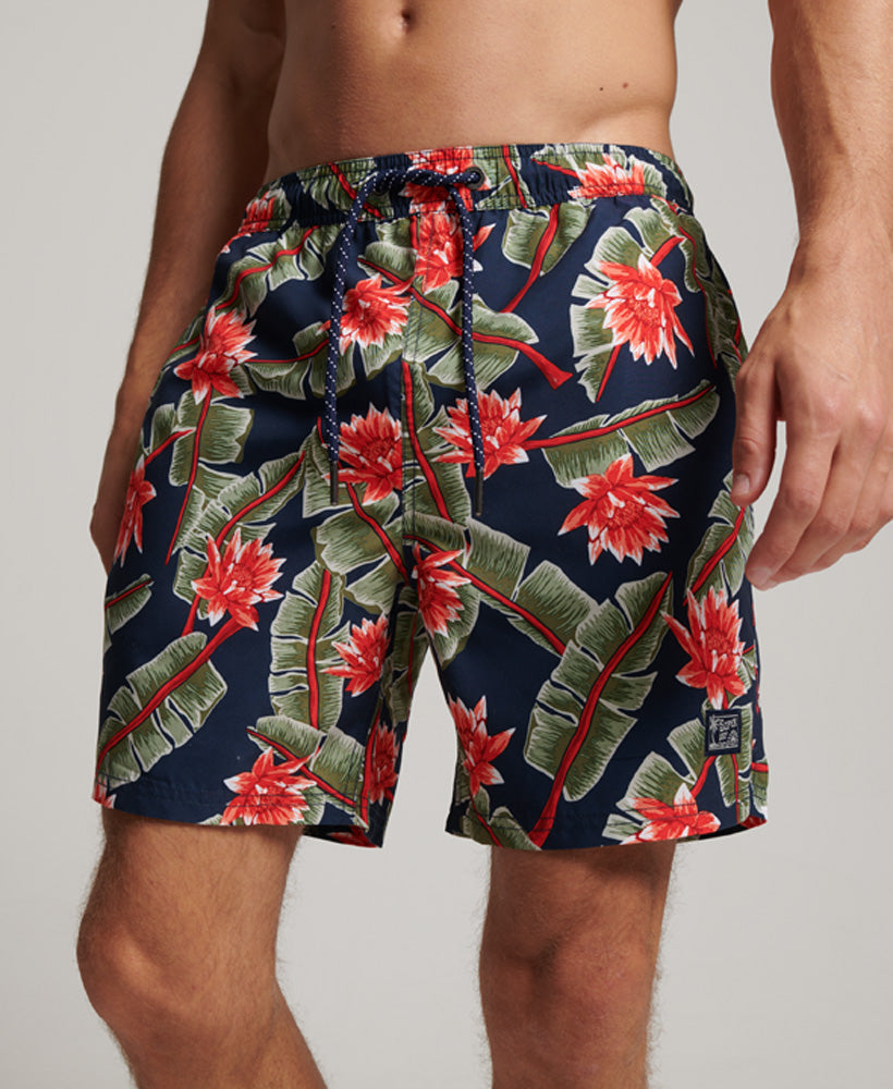 SUPERDRY Vintage Hawaiian Swimshort Banana Leaf Navy Banana Leaf Navy front view