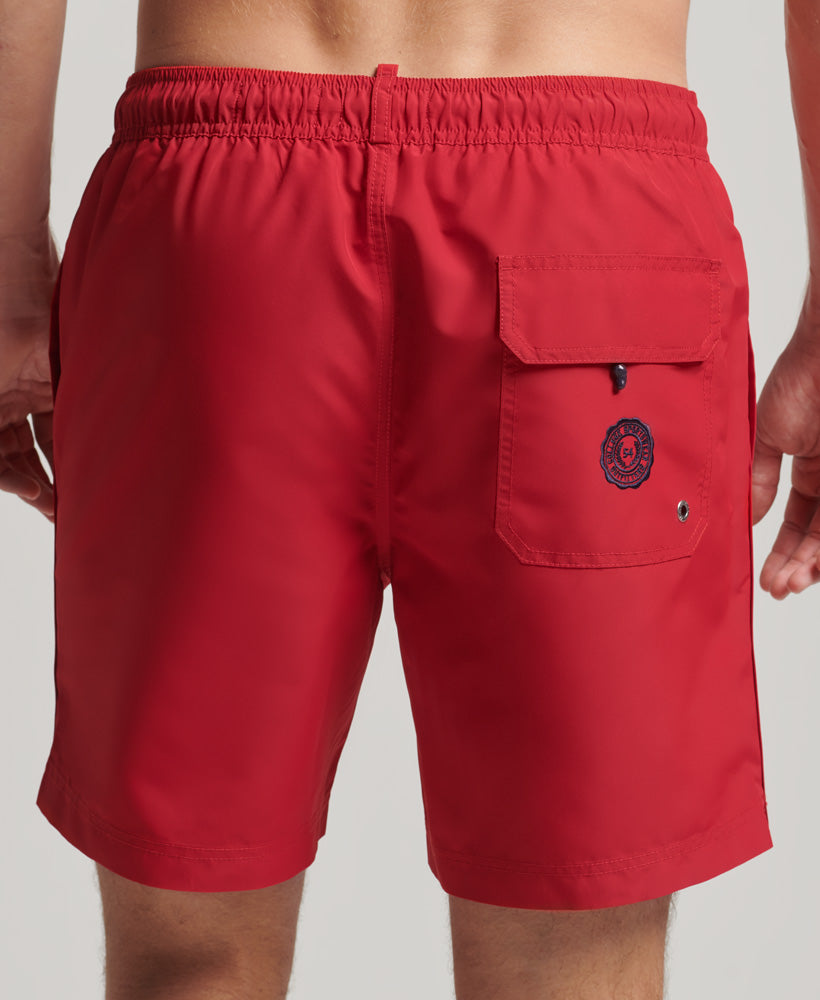 SUPERDRY Vintage Polo Swimshort Rouge Red Rouge Red model front view