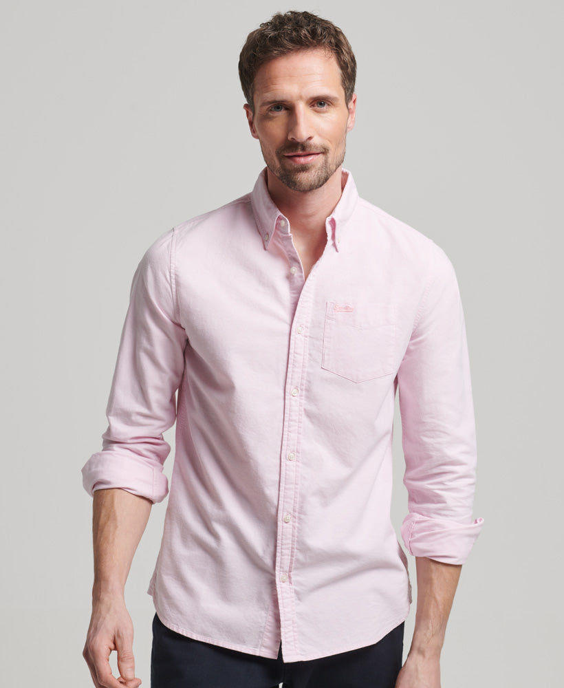 SUPERDRY Vintage Washed Oxford Shirt City Pink City Pink front view