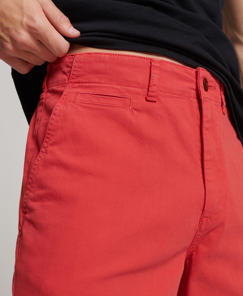 SUPERDRY Vintage Officer Chino Short Cayenne Pink Cayenne Pink detail view
