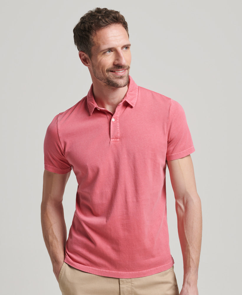 SUPERDRY Studios Jersey Polo Paradise Pink Paradise Pink front view