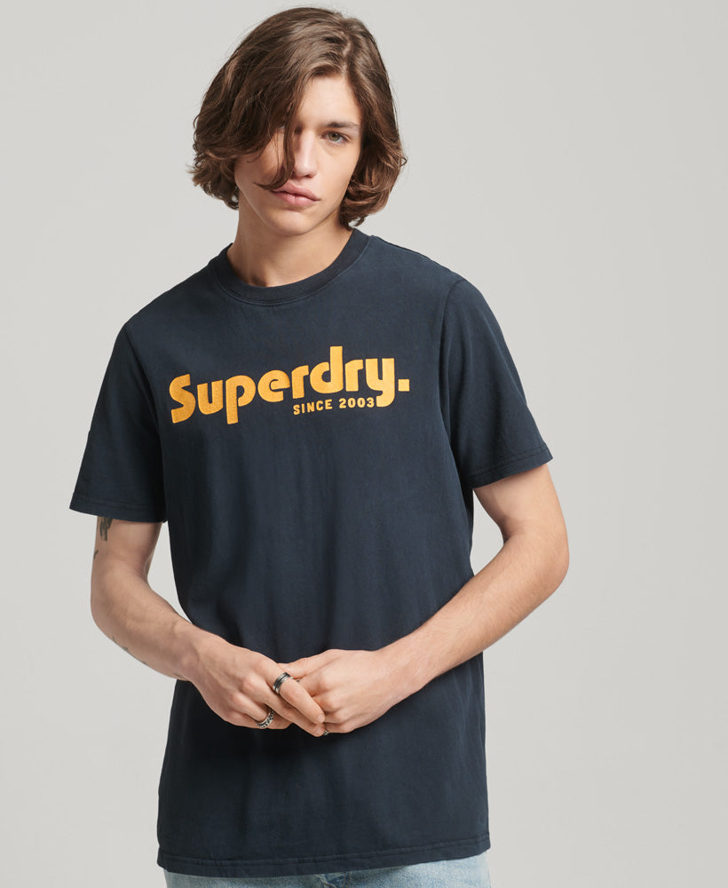 SUPERDRY Vintage Terrain Classic Tee Black Black front view