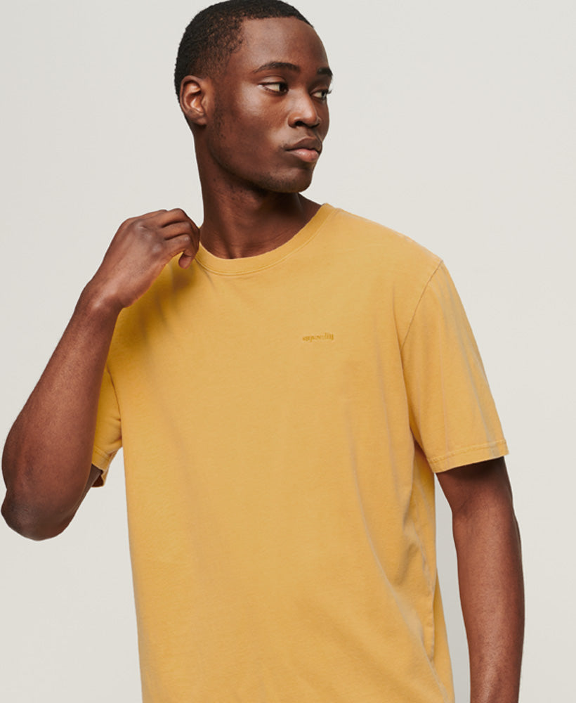 Men's Vintage Washed T-Shirt Nugget Gold-Front View