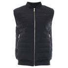 Kenrow Andy Gilet Navy front view with quilted panels and silver zip