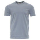 Kenrow Connor Tee in powder blue, front view with crew neck and small chest logo
