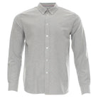 Kenrow Fritz Shirt in light grey, front view with button - down collar and chest logo.