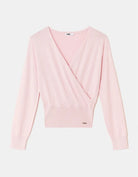 Tally Weijl Pink Wrap Knit Jumper, front flat lay view
