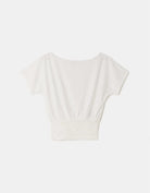 Tally Weijl white asymmetric lace top back view