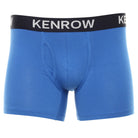 Kenrow Theo Boxer Briefs in blue with a black Kenrow waistband, front view