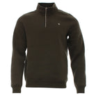 Kenrow Wesley Half Khaki quarter-zip sweater in khaki, front view