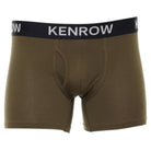 Kenrow Cole Boxer Multi front view in olive green with black branded waistband