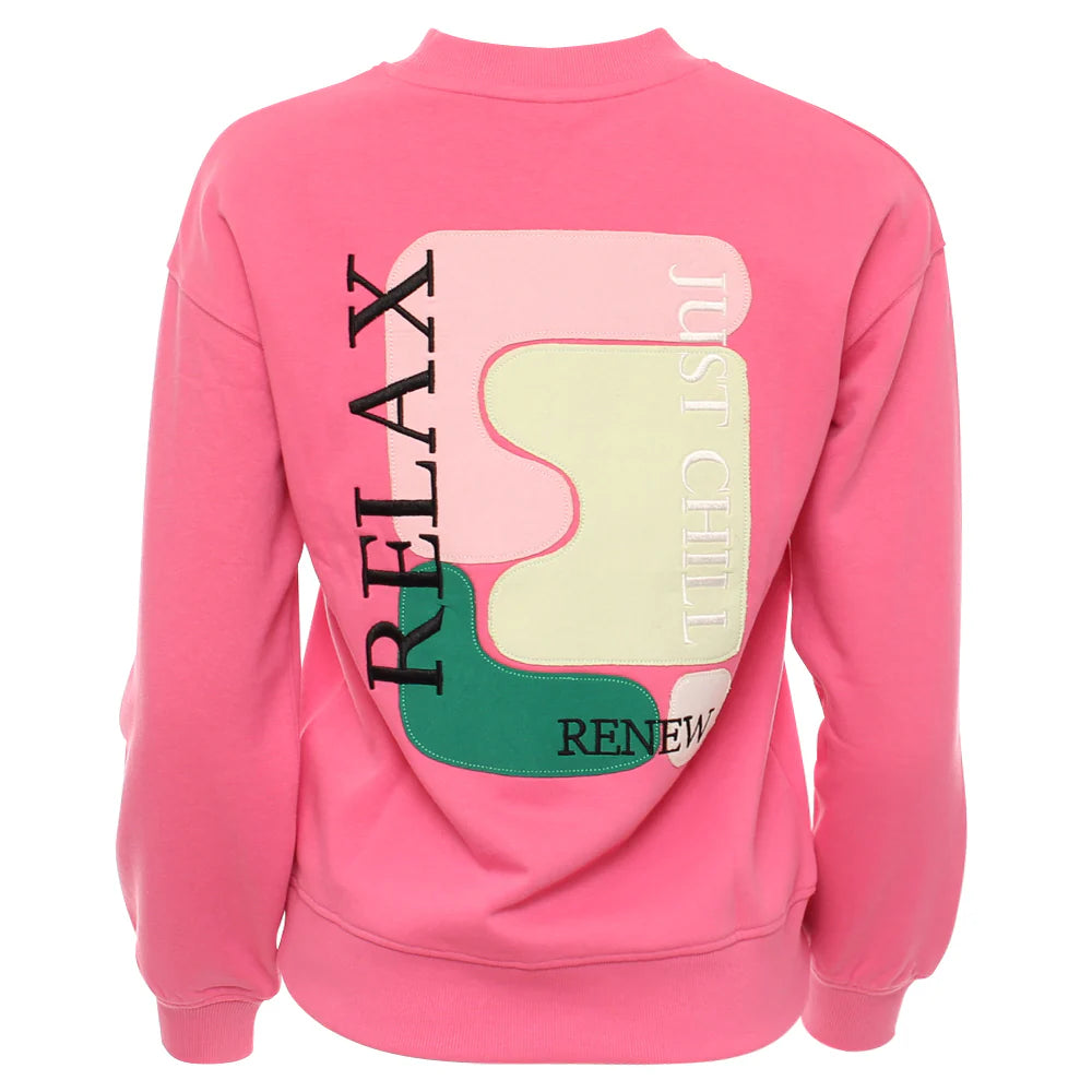 Rant & Rave Relax & Renew Gianna Sweater Pink, back view
