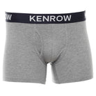 Kenrow Theo Boxer Briefs in grey with a black Kenrow waistband, front view