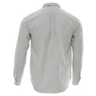 Kenrow Fritz Shirt in light grey, back view showing pleat and buttoned cuffs.