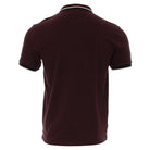 Kenrow Otto Polo maroon with contrast collar tipping, back view