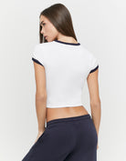 Tally Weijl White Basic T Shirt worn by model, back view