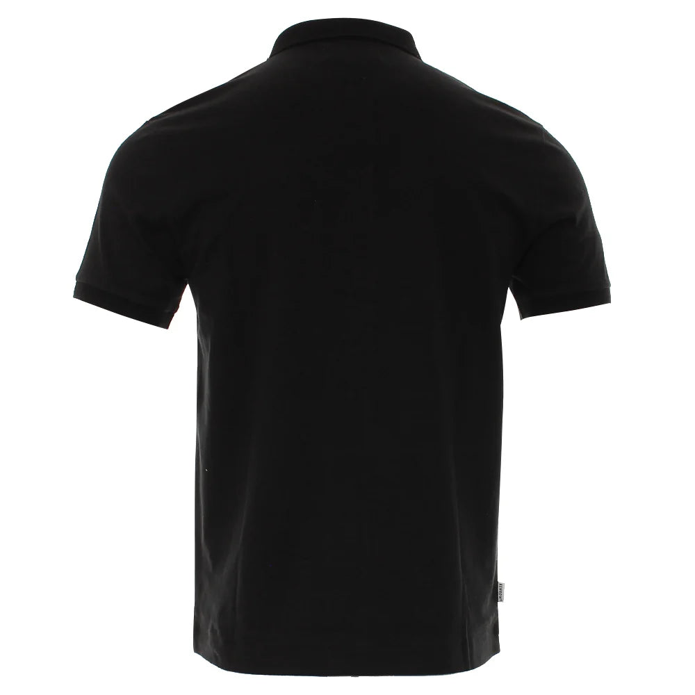 Kenrow Vinny Polo in black, back view showing plain rear design