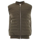 Kenrow Andy Gilet in light khaki with quilted design and front zip, front view