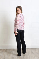 Rant & Rave Anna Frill Top in blush, back model view
