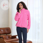 RANT & RAVE LADIES Gloria Zip Through Borg Pink front view