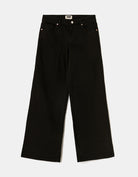 Tally Weijl black high waist wide leg jeans, front view