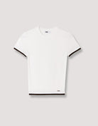 Tally Weijl White Cropped T Shirt, front flat lay view