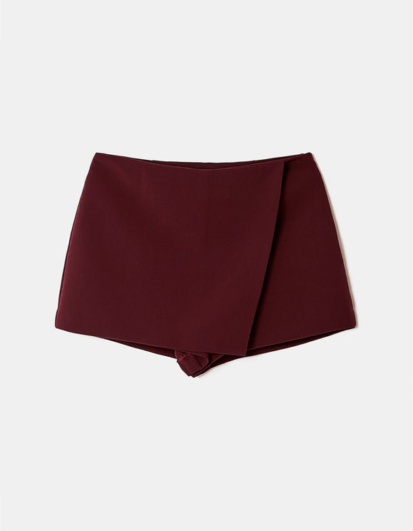 Tally Weijl Burgundy Mini Skort, styled product view