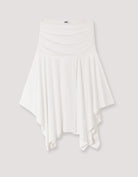 Tally Weijl white ruffle midi skirt, front view