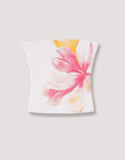Tally Weijl white floral bandeau top, front view