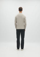 Diesel Daxton Sweater Beachcomber light grey knit, back view