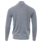Kenrow Justin half zip jumper in powder blue melange, back view