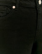 Tally Weijl black high waist wide leg jeans, front pocket and fabric detail