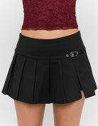 Tally Weijl Black Pleated Mini Skort, styled product view