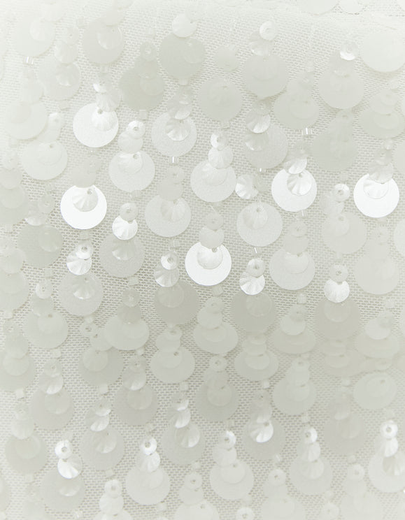 Tally Weijl White Sequin Shorts, detail view