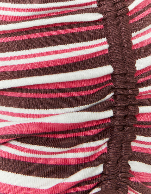 Tally Weijl Pink Striped Knit Shorts, product detail view