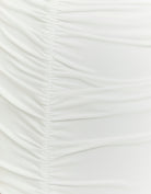 Tally Weijl white ruffle midi skirt ruched waistband detail