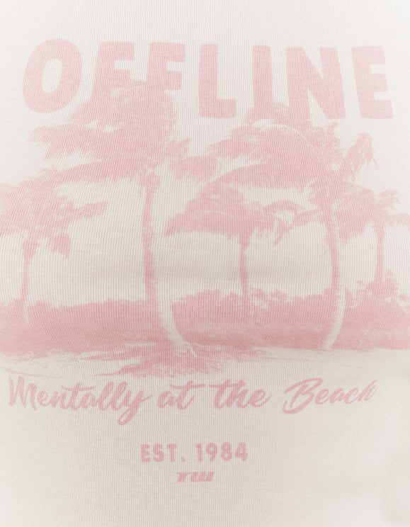 Tally Weijl Pink Printed Cotton Top, product detail view