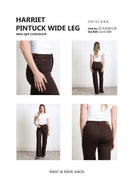 Rant & Rave Harriet Pintuck Wide Leg Jean in chocolate, multiple views including front, back, and detail shots
