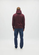Diesel Julian hoodie in deep burgundy, back view worn by model