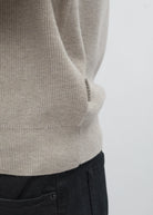 Diesel Daxton Sweater Beachcomber light grey knit with side seam logo detail