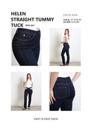Rant & Rave Helen straight jean in dark wash, product collage detail