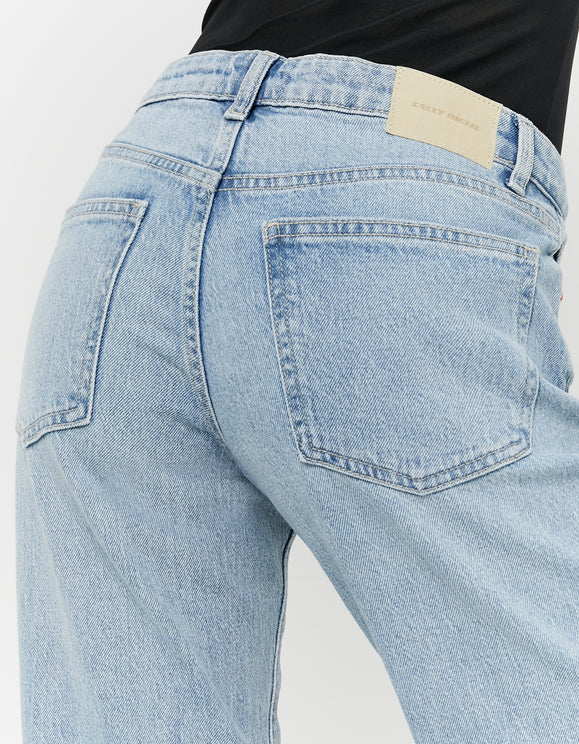 Tally Weijl Blue Low Waist Straight Jeans, back pocket view