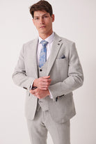 MARC DARCY Archie Silver Tweed Blazer SILVER back view
