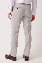 MARC DARCY Archie Silver Tweed Trousers SILVER model front view