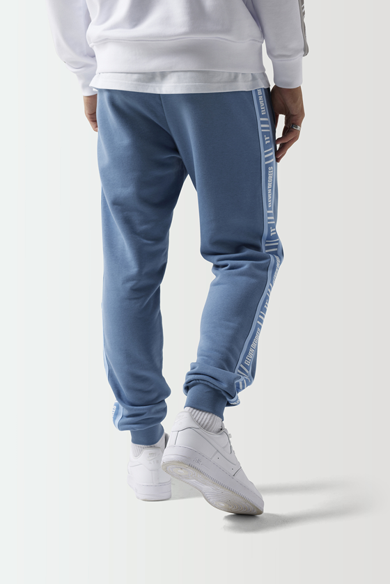 Retro Taped Slim Fit Joggers-Elemental Blue-Back view