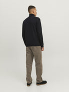 JACK & JONES Emil Knit Roll Neck Jumper in Black front view