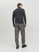 JACK & JONES Emil Knit Roll Neck Jumper in Dark Grey front view