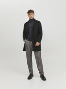 JACK & JONES Emil Knit Roll Neck Jumper in Dark Grey back view