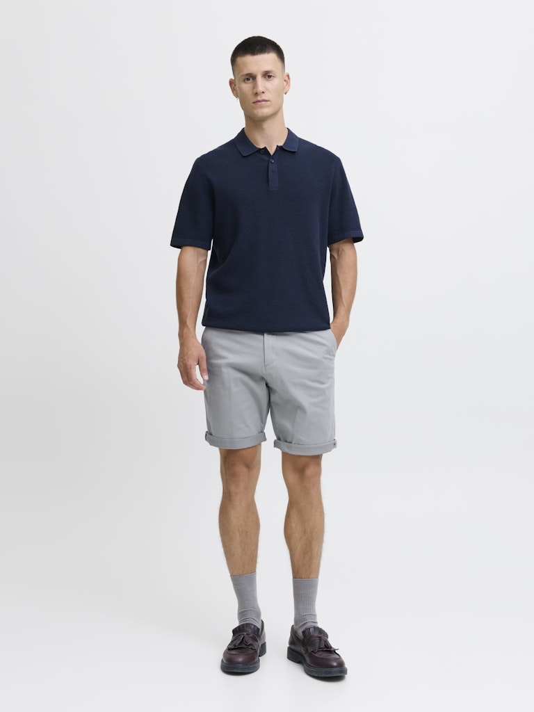 JACK & JONES Bowie Shorts Solid in Ultimate grey full length model view