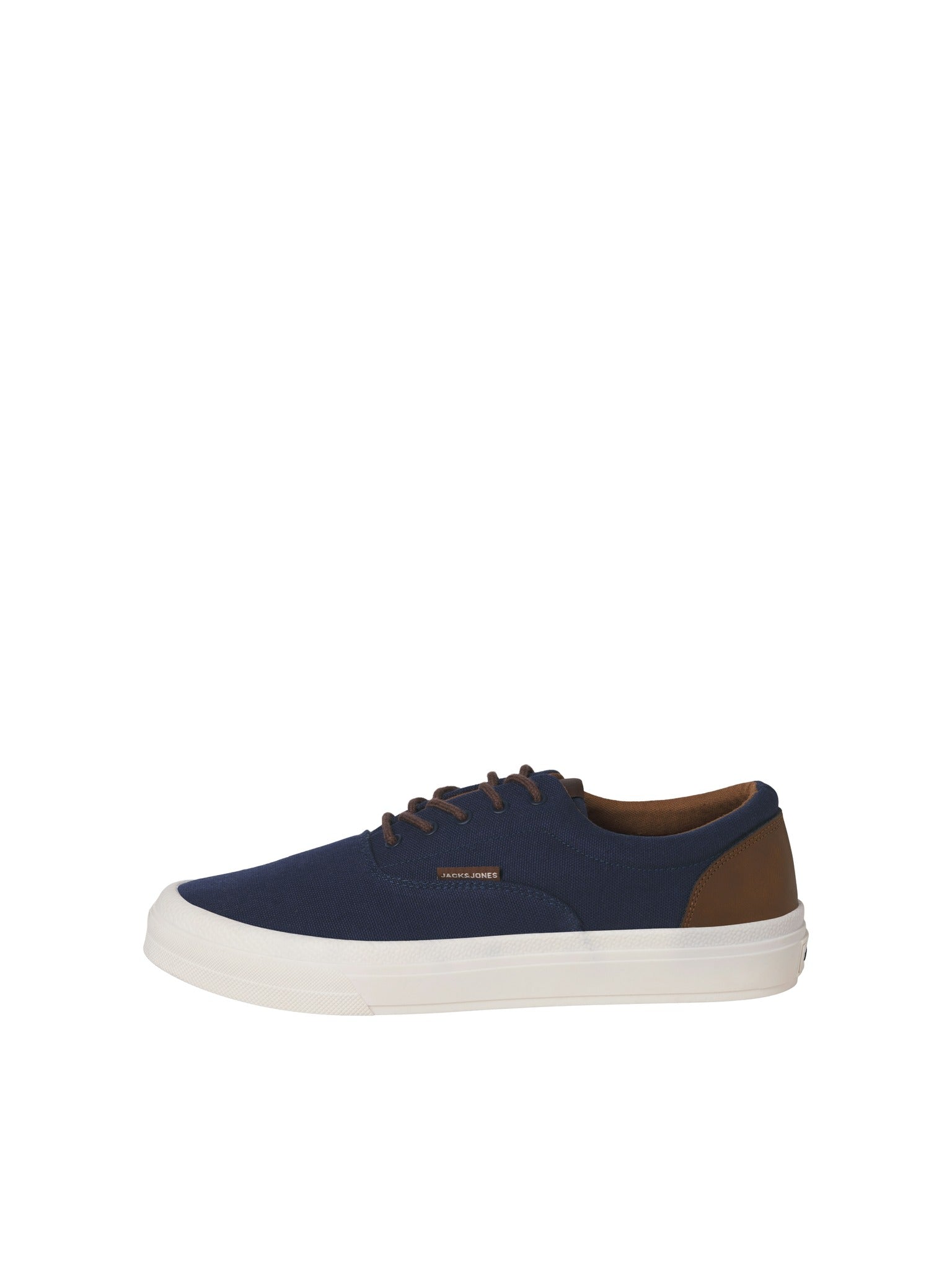 JACK & JONES Islington Canvas Sneaker in Navy Blazer side view
